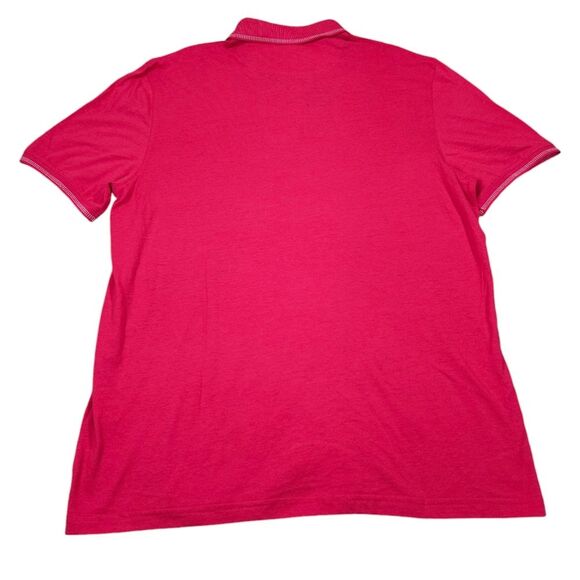 Ted Baker Tortila Slim Fit Tipped Pocket Cotton Modal Polo Deep Pink Large 4 - Picture 2 of 11